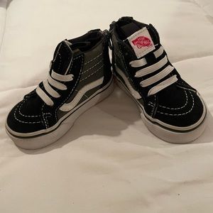 Black vans high top kids shoes